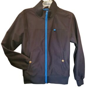 Indigo‎ Nation Black Track Jacket Full Zip Blue Accents Size S